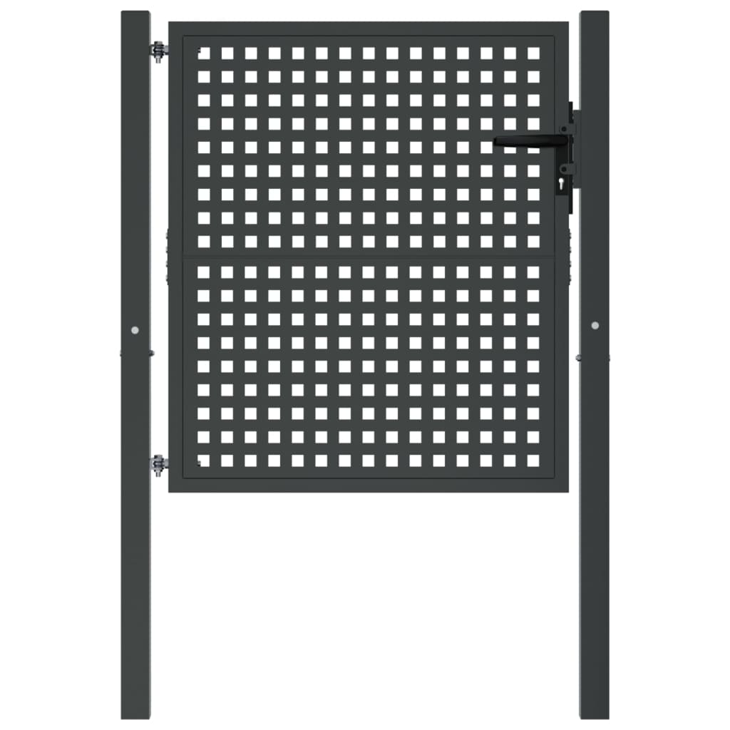 Puerta de jardín antracita 105x150 cm acero 2025