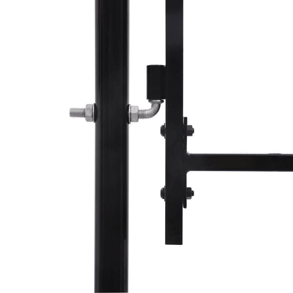 Puerta de jardín Acero 2 25 x 4 m Negro Rebajas