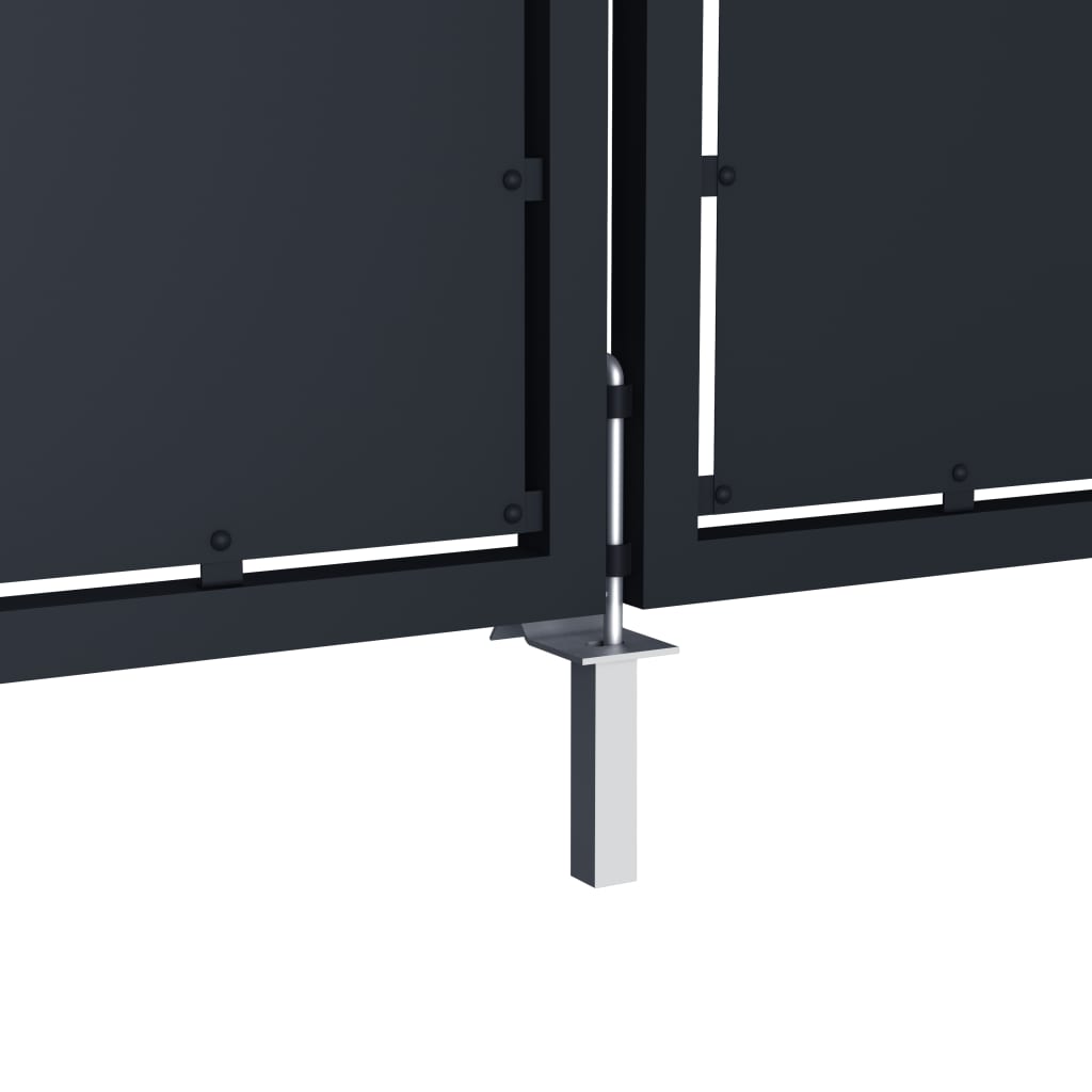 vidaXL Puerta de jardín de acero gris antracita 300x125 cm Liquidación