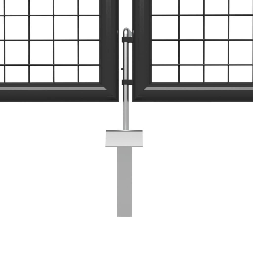 vidaXL Puerta de jardín de acero gris antracita 500x100 cm Mejor oferta