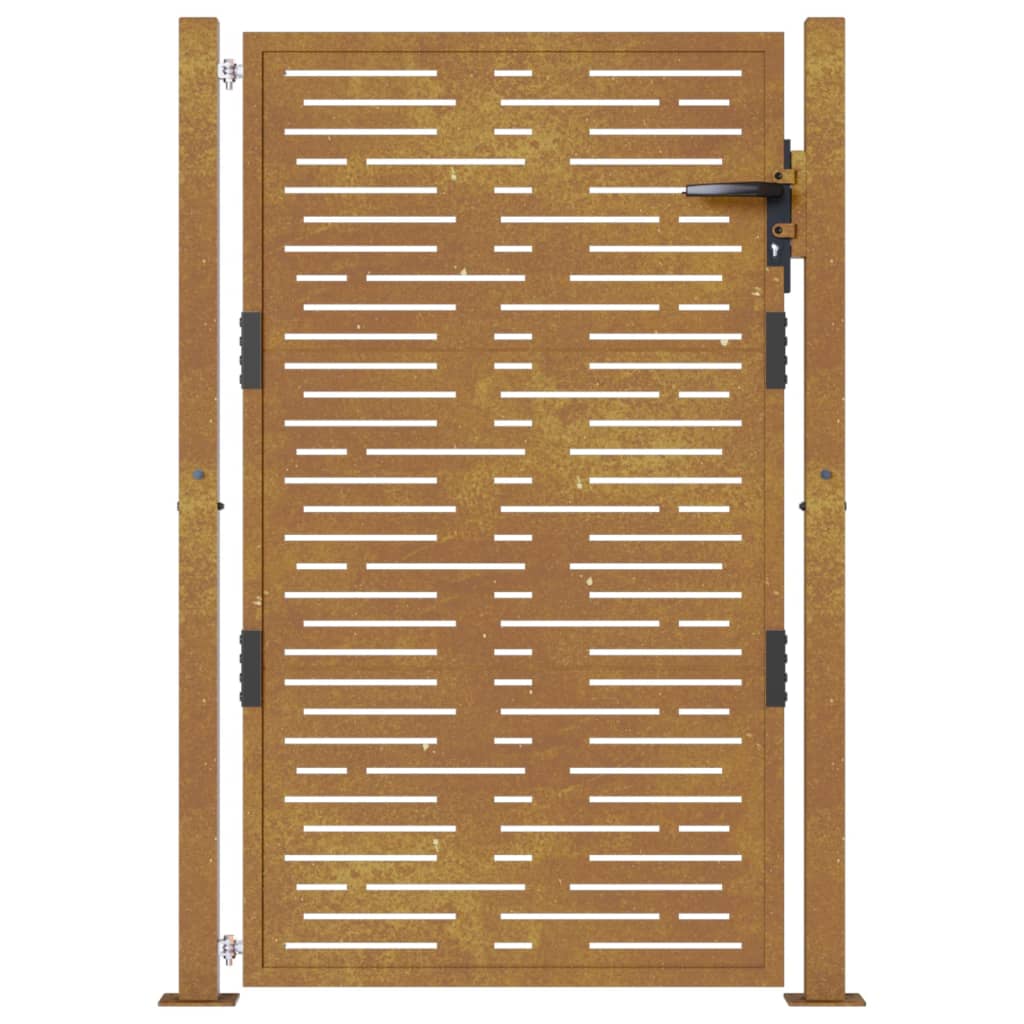 vidaXL Puerta de jardín acero corten diseño cuadrado 105x155 cm COMPRAR AHORA