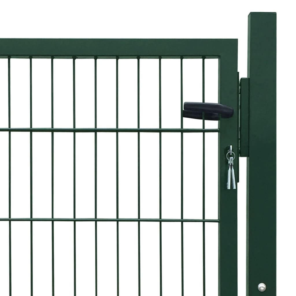 vidaXL Cancela de valla 2D individual verde 106x130 cm Grandes descuentos