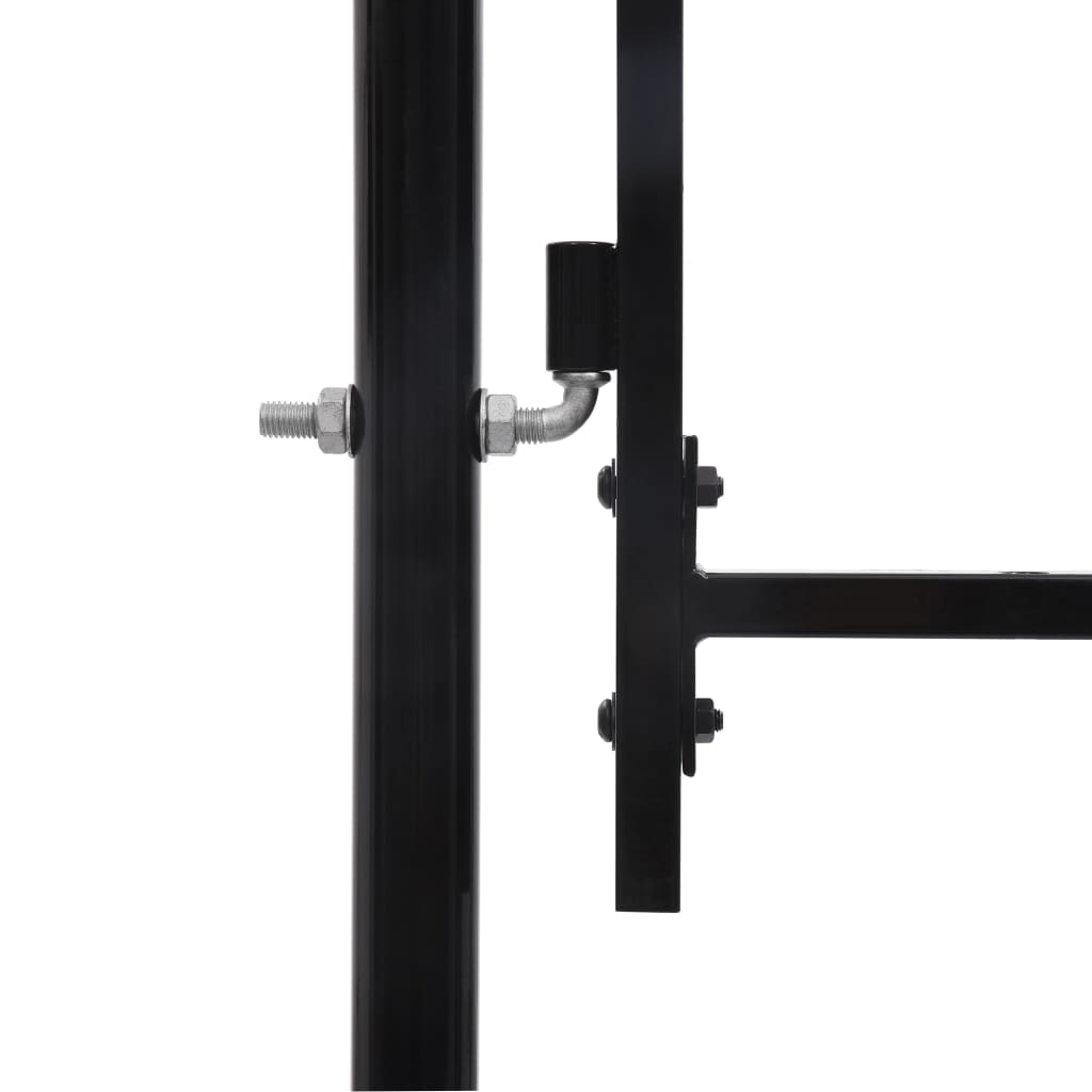 Puerta de jardín Acero 1 75 x 4 m Negro Ahorra y exporta