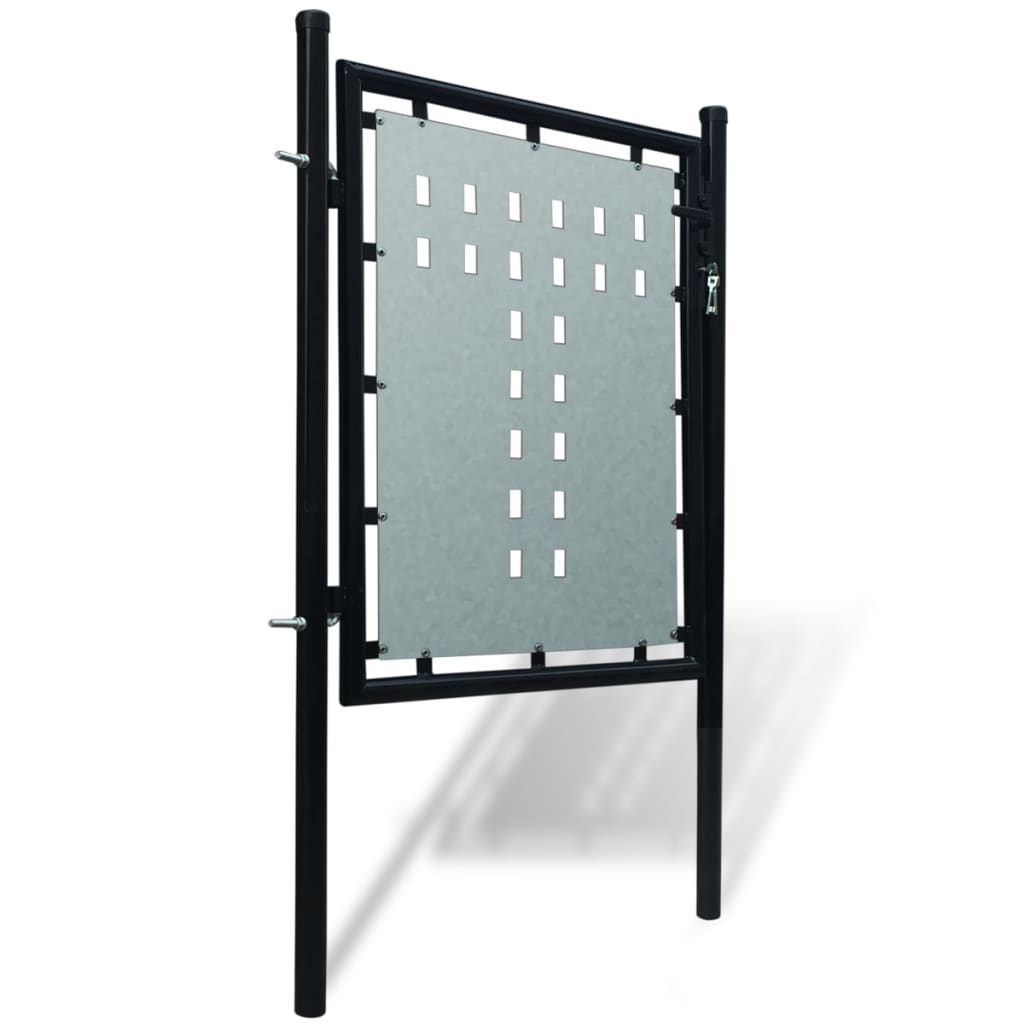Puerta de jardín | Puerta de valla de jardín | Cancela de valla negra 100x125 cm CFW17084