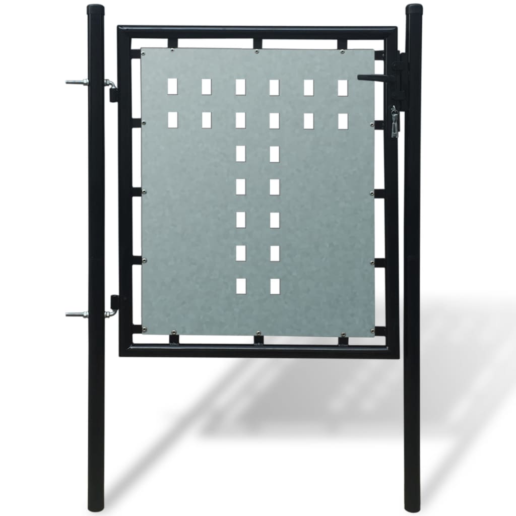 Puerta de jardín | Puerta de valla de jardín | Cancela de valla negra 100x125 cm CFW17084 Oferta exclusiva