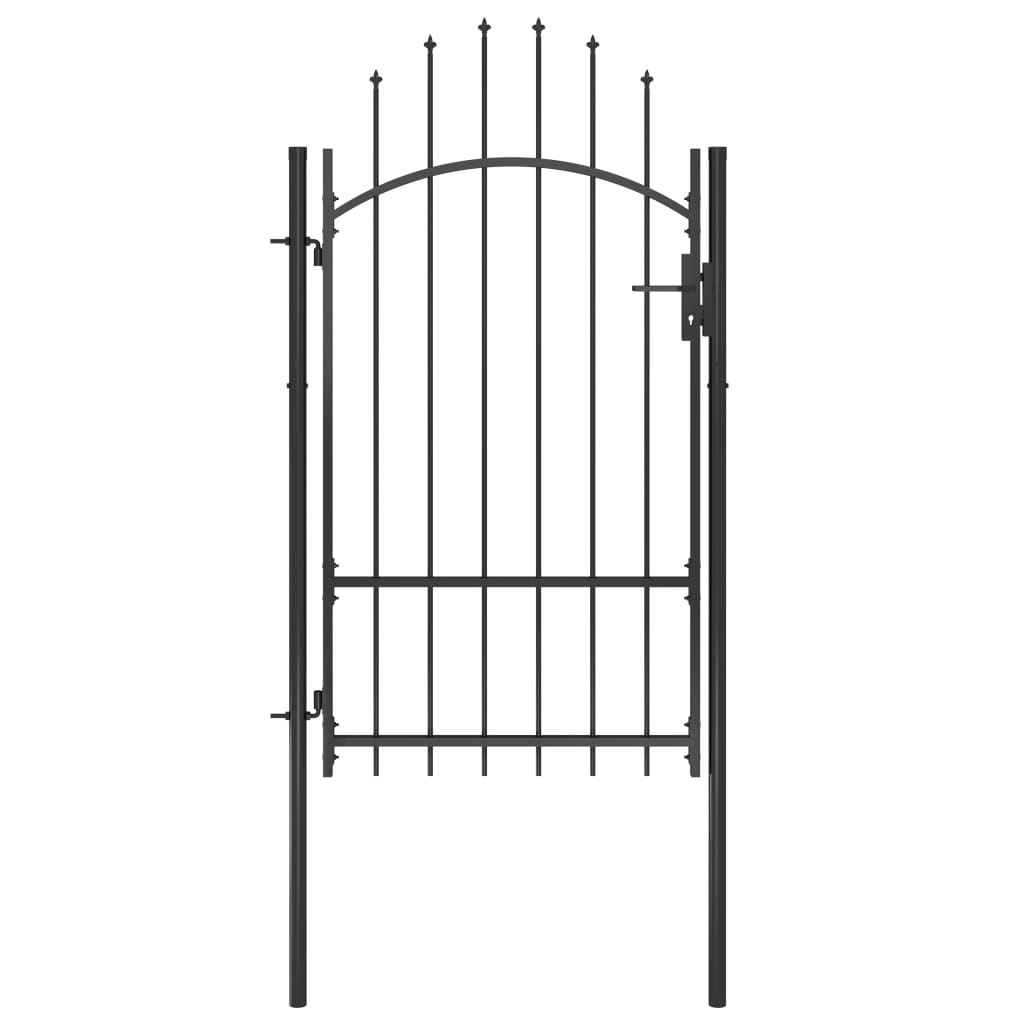 Maison Exclusive - Puerta de jardín de acero negro 1x2 2 m