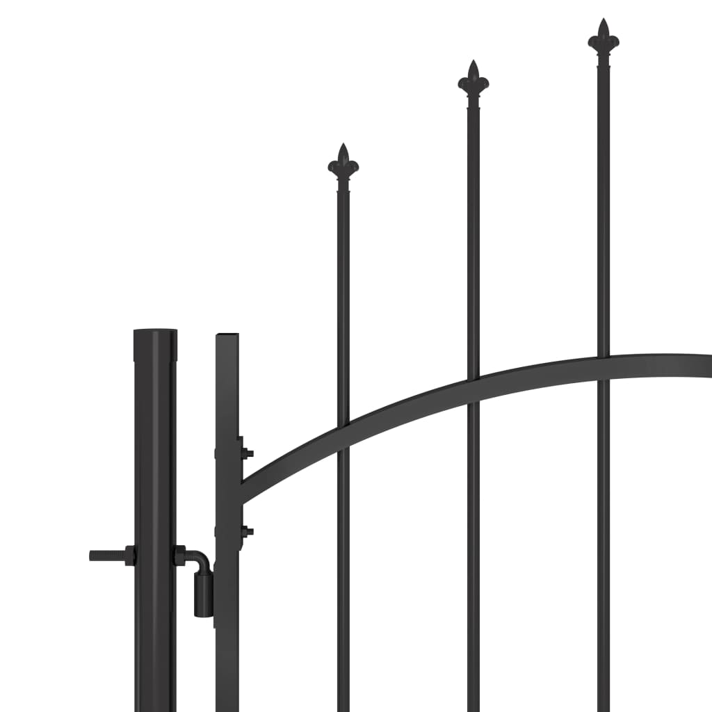 Maison Exclusive - Puerta de jardín de acero negro 1x2 2 m Liquidación