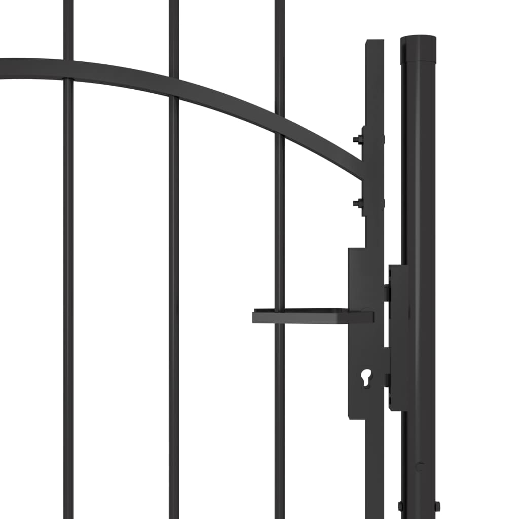 Maison Exclusive - Puerta de jardín de acero negro 1x2 2 m Liquidación