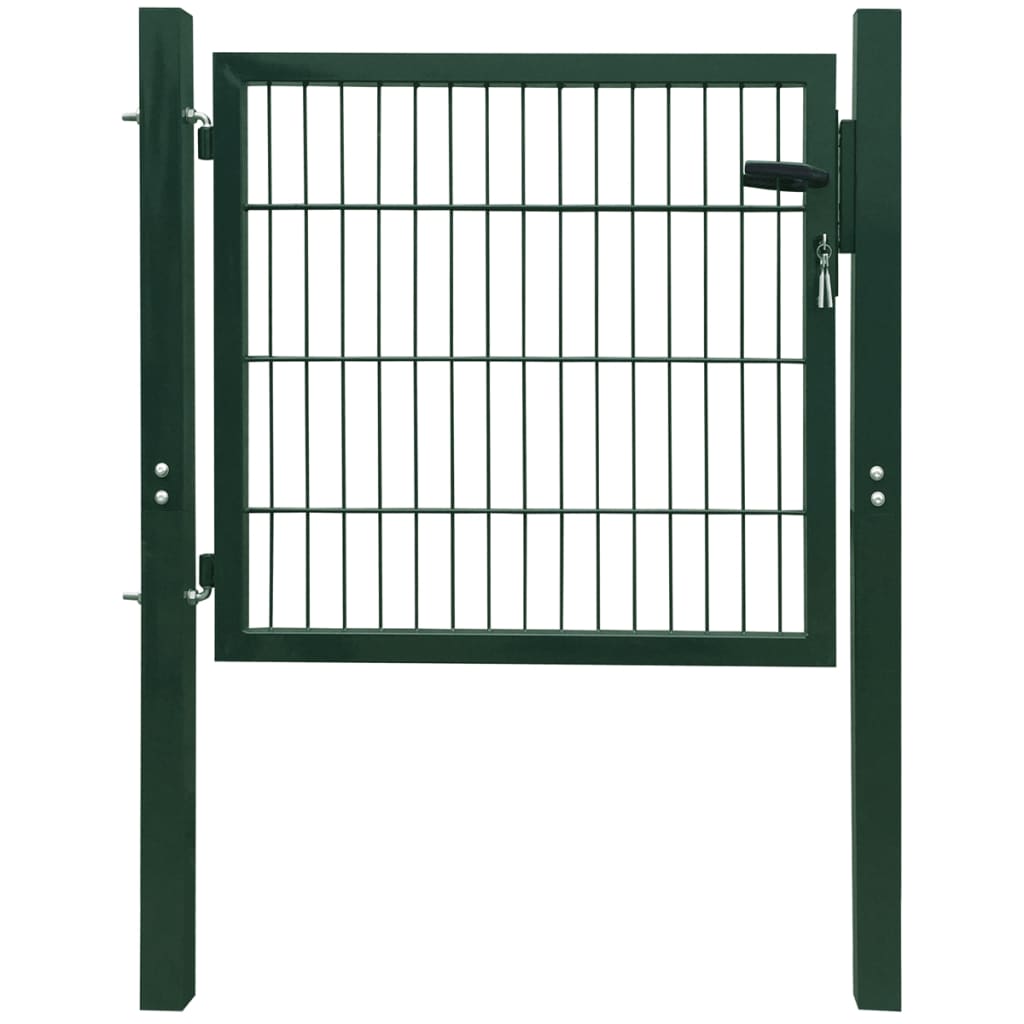 Maison Exclusive - Cancela de valla 2D individual verde 106x130 cm