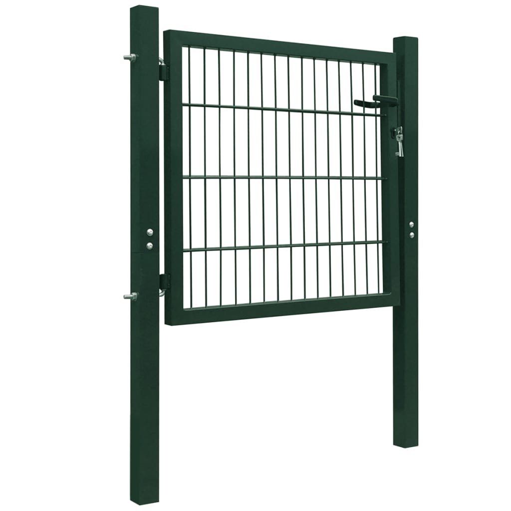 Maison Exclusive - Cancela de valla 2D individual verde 106x130 cm Mejor oferta