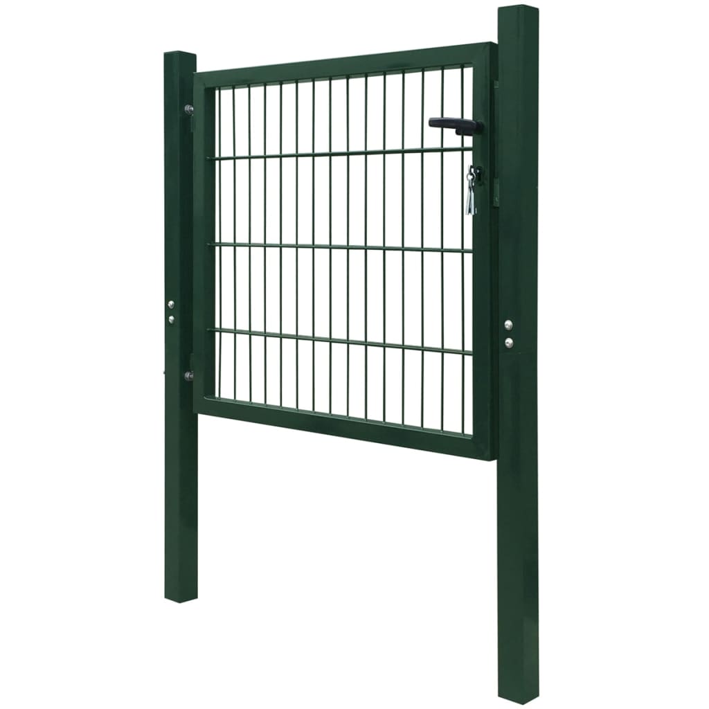 Maison Exclusive - Cancela de valla 2D individual verde 106x130 cm Mejor oferta