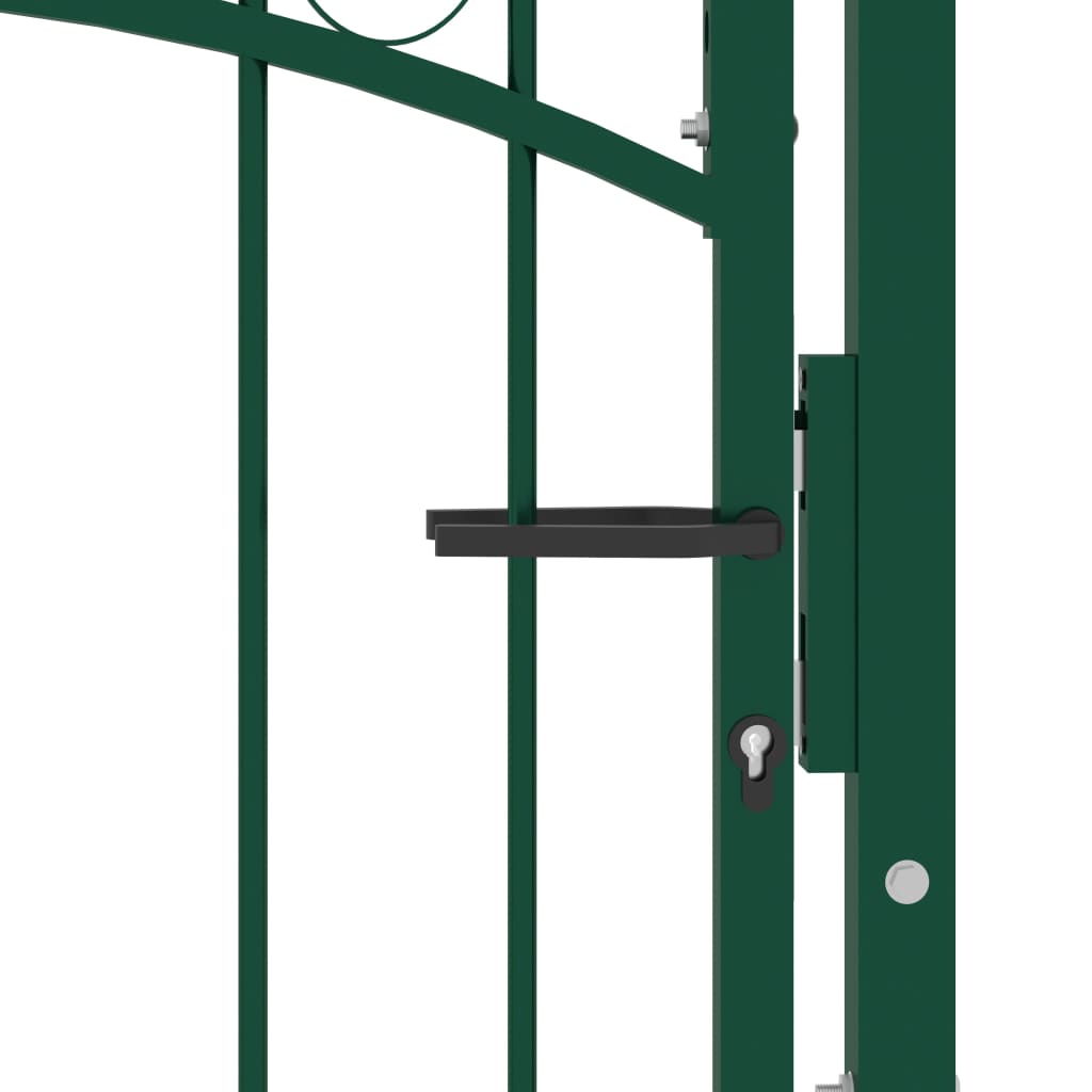 Maison Exclusive - Puerta de valla con picos acero verde 100x175 cm Rebajas online