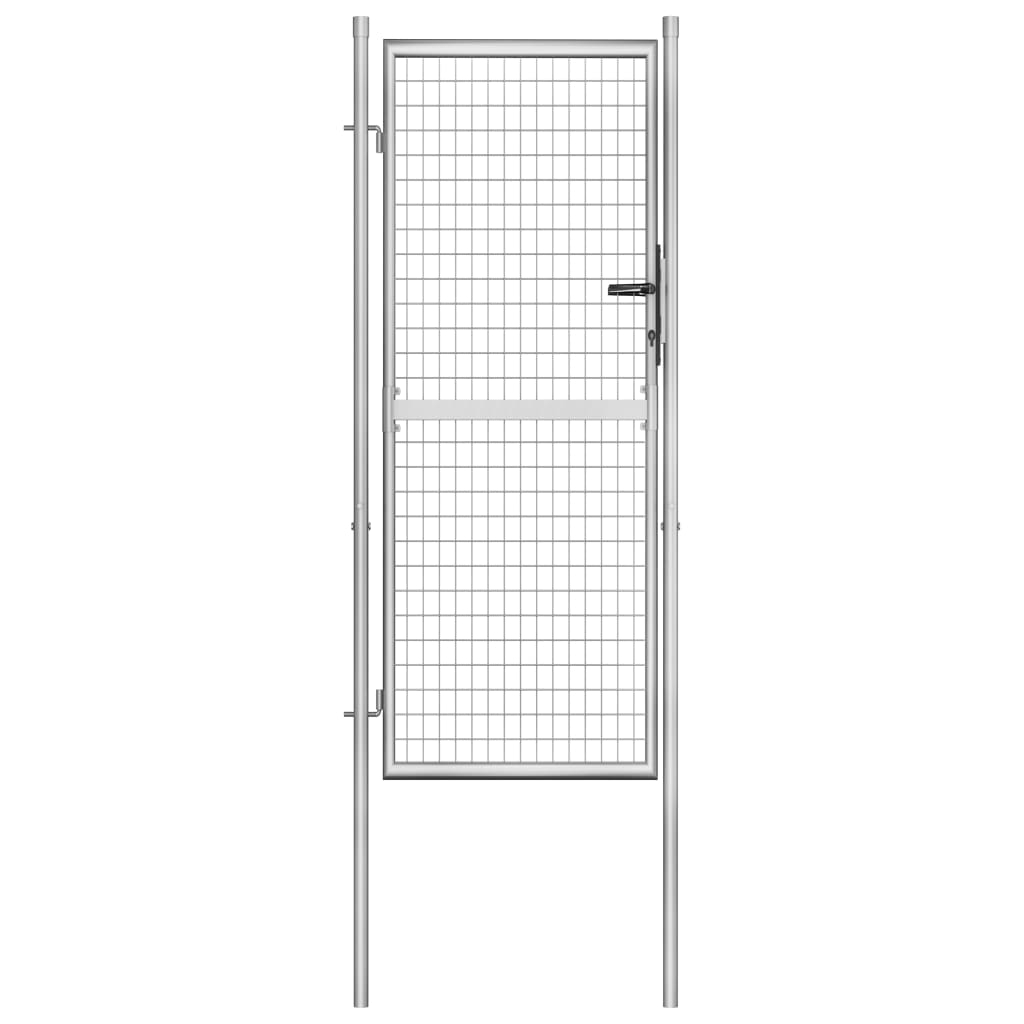 Maison Exclusive - Puerta de jardín acero galvanizado plateado 105x250 cm