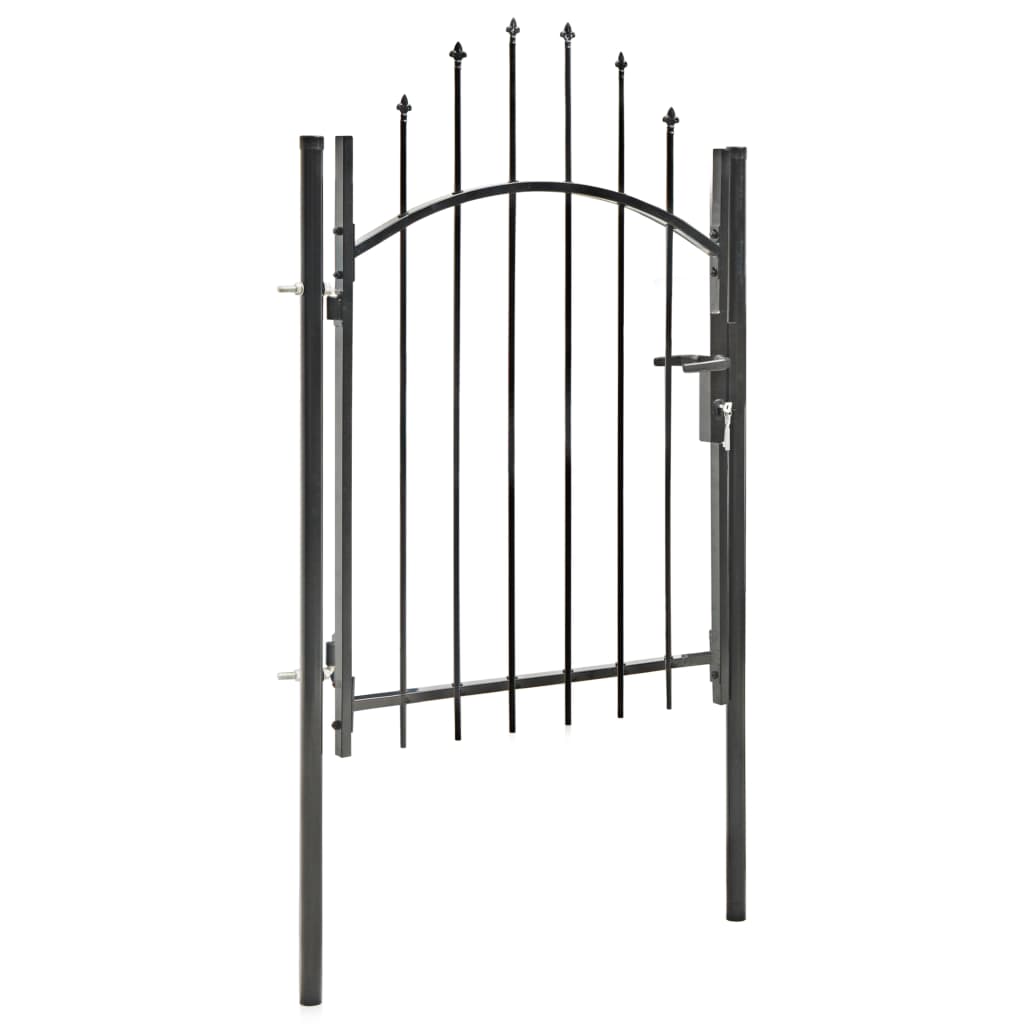 Maison Exclusive - Puerta de jardín de acero negro 1x1 75 m Envío gratis