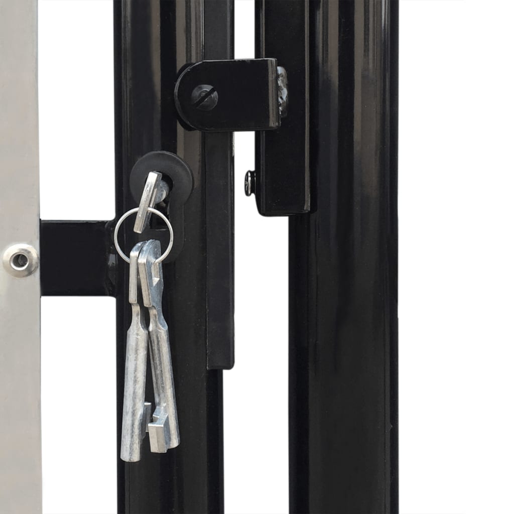 Maison Exclusive - Puerta de valla de jardín negra 100x150 cm Envío gratis
