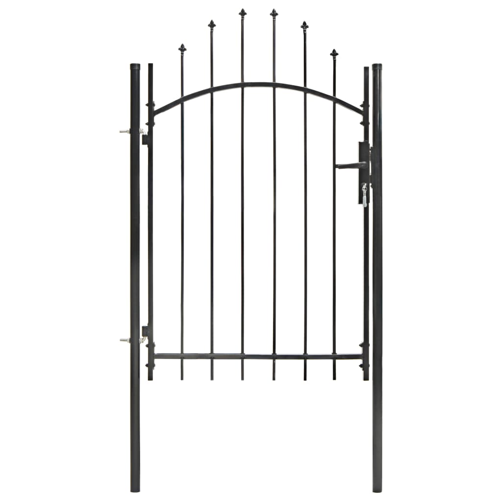 Maison Exclusive - Puerta de jardín de acero negro 1x2 m