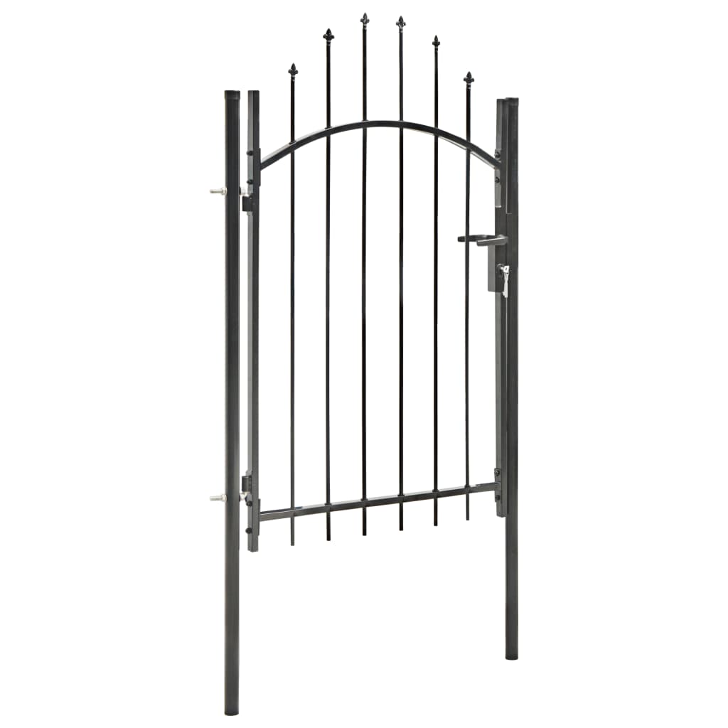 Maison Exclusive - Puerta de jardín de acero negro 1x2 m Últimos 2 días