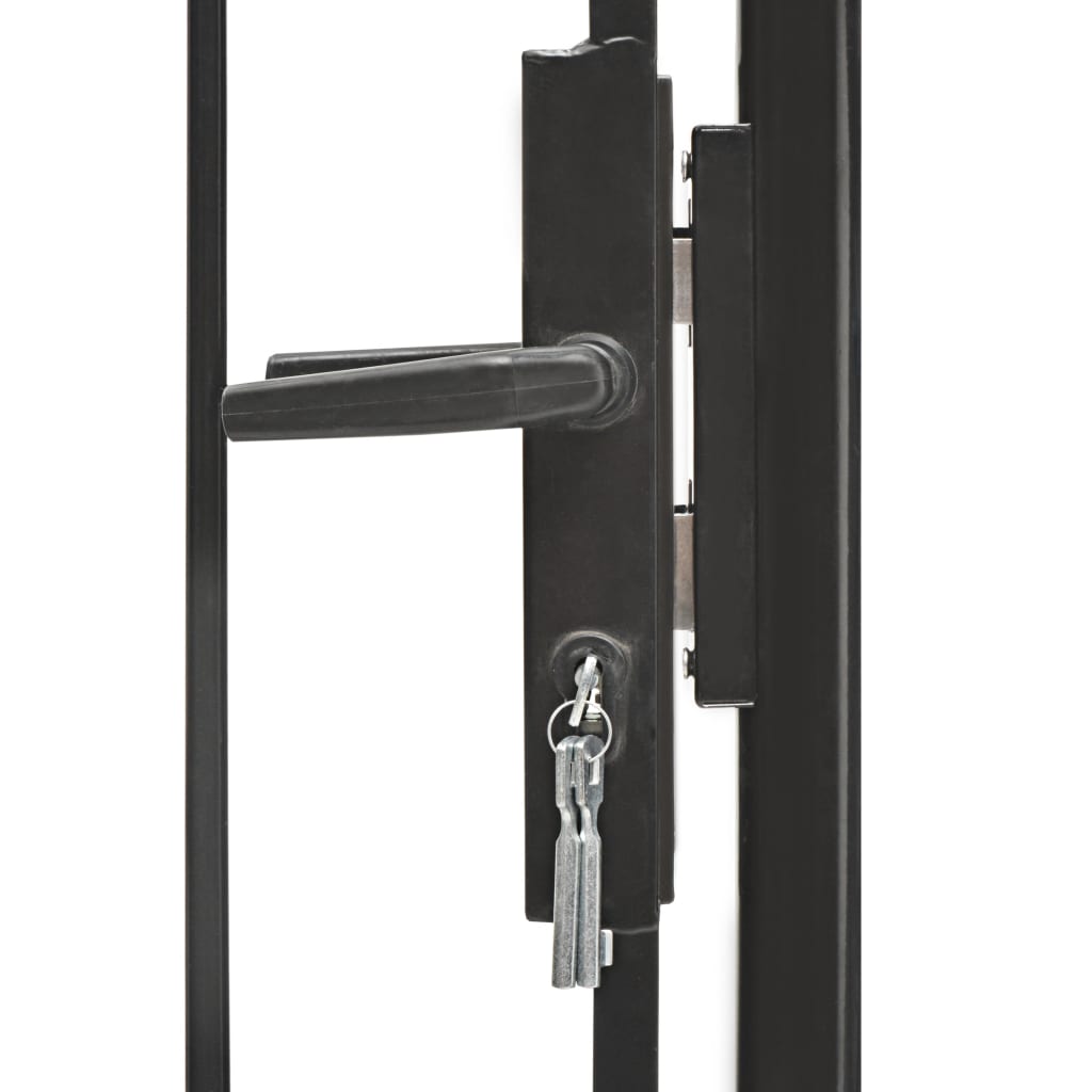 Maison Exclusive - Puerta de jardín de acero negro 1x2 m Últimos 2 días