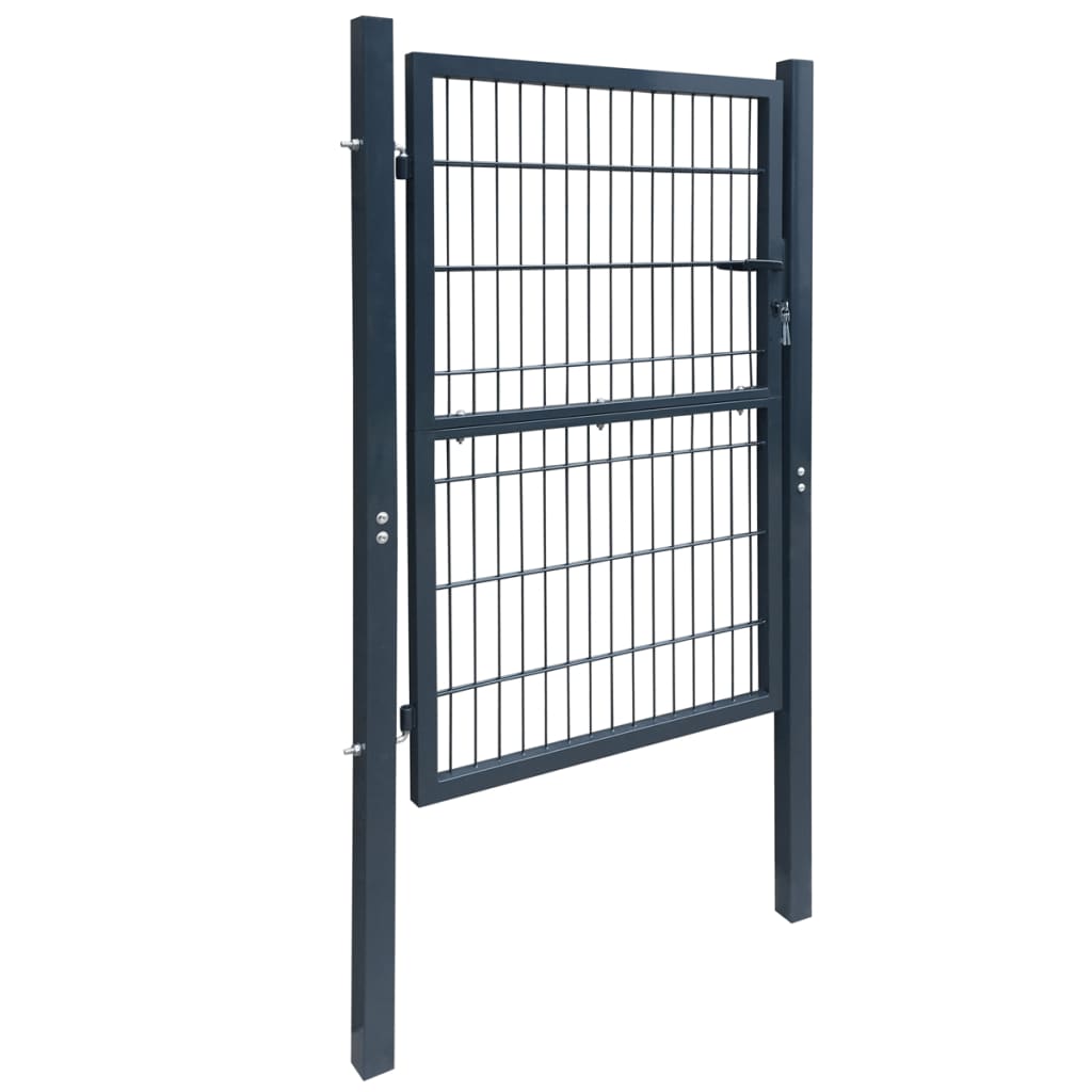 Maison Exclusive - Cancela de valla 2D individual gris antracita 106x230 cm Precio de fábrica