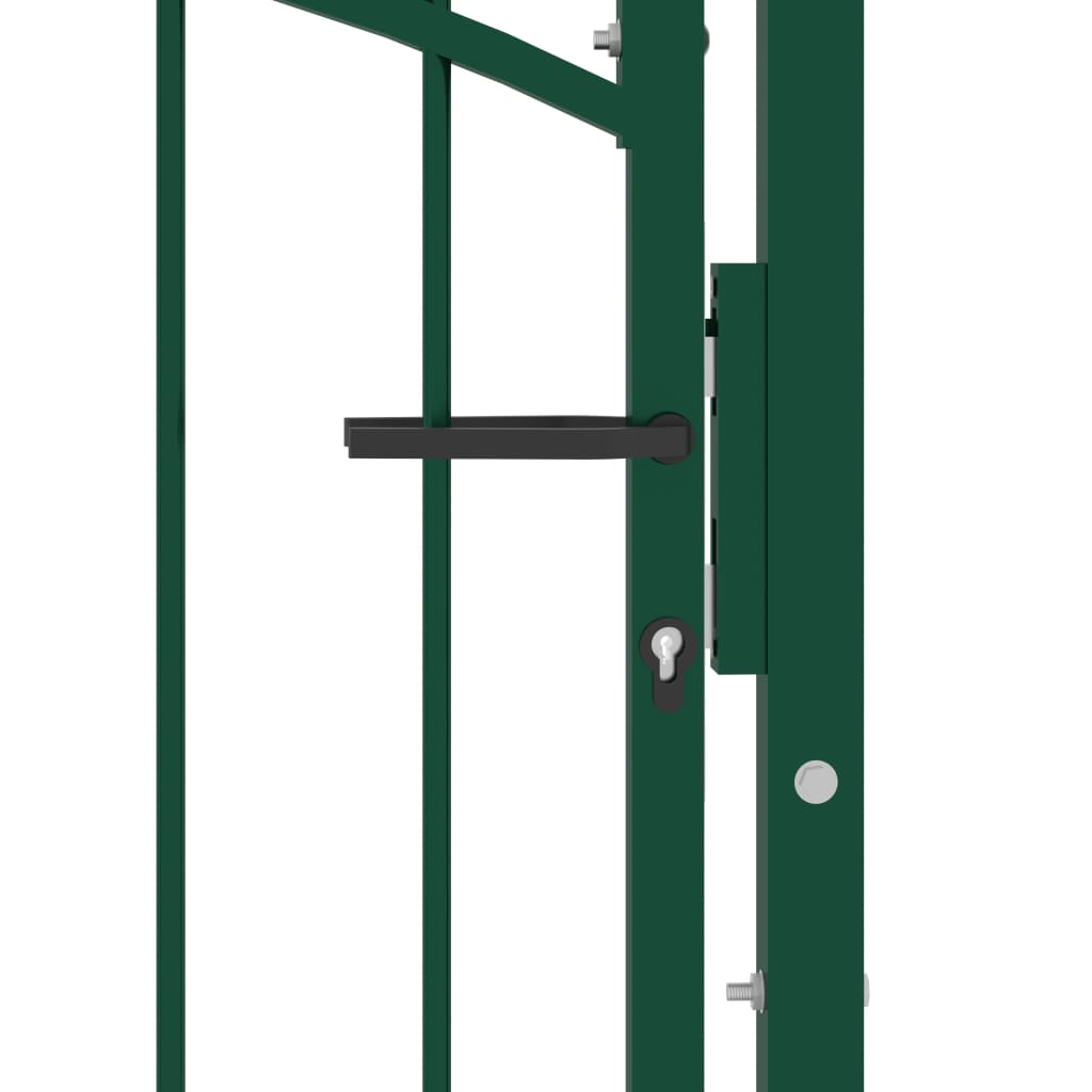 Maison Exclusive - Puerta de jardín con arco superior acero verde 100x150 cm Solo hoy