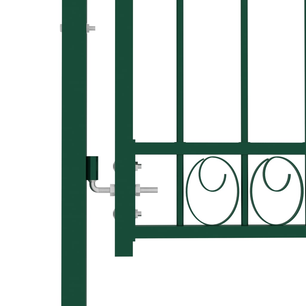 Maison Exclusive - Puerta de jardín con arco superior acero verde 100x150 cm Solo hoy