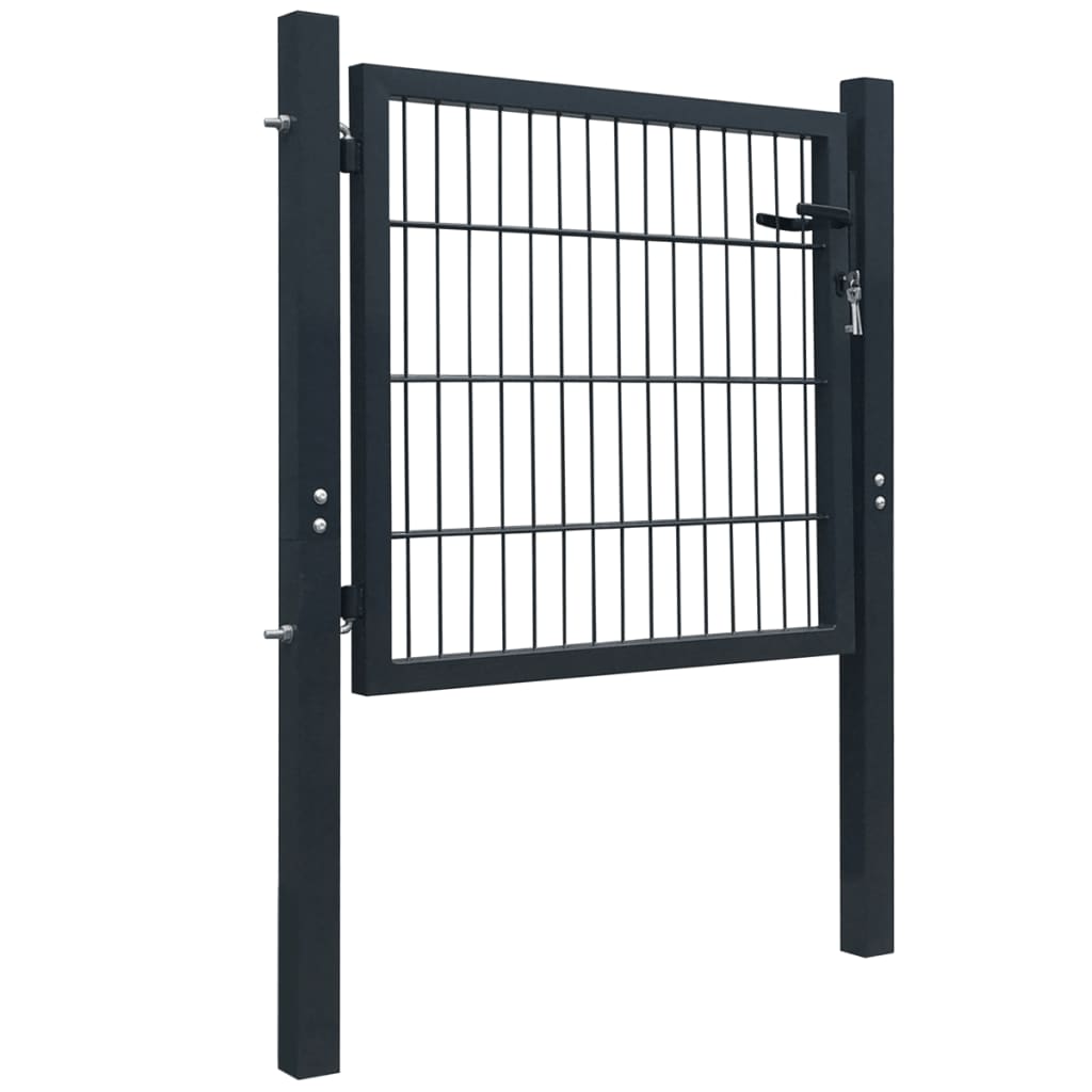 Maison Exclusive - Puerta de valla metálica acero gris antracita 105x150 cm Oferta especial de fábrica