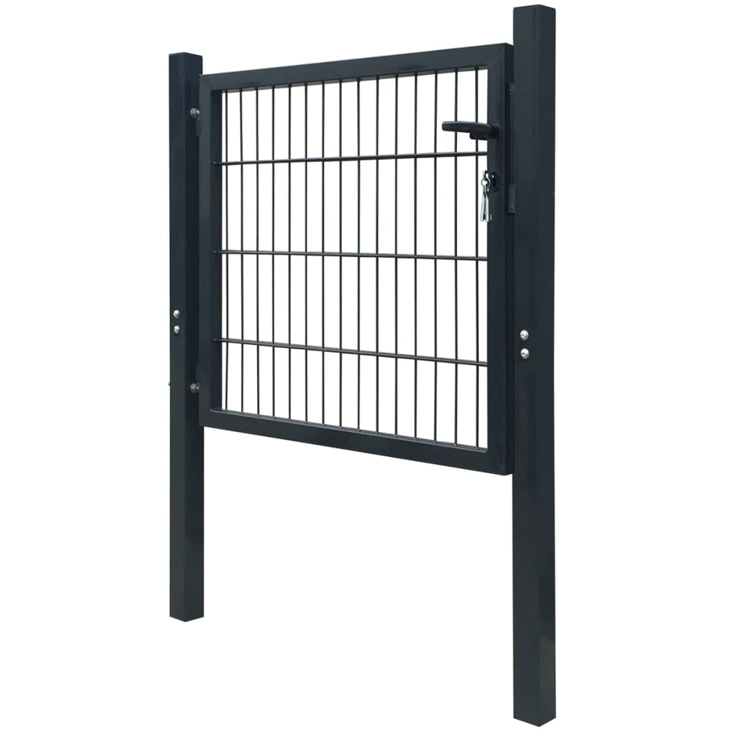 Maison Exclusive - Puerta de valla metálica acero gris antracita 105x150 cm Oferta especial de fábrica