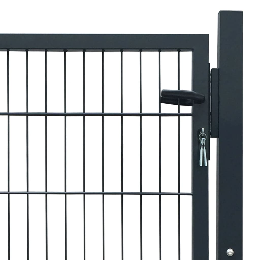 Maison Exclusive - Puerta de valla metálica acero gris antracita 105x150 cm Oferta especial de fábrica
