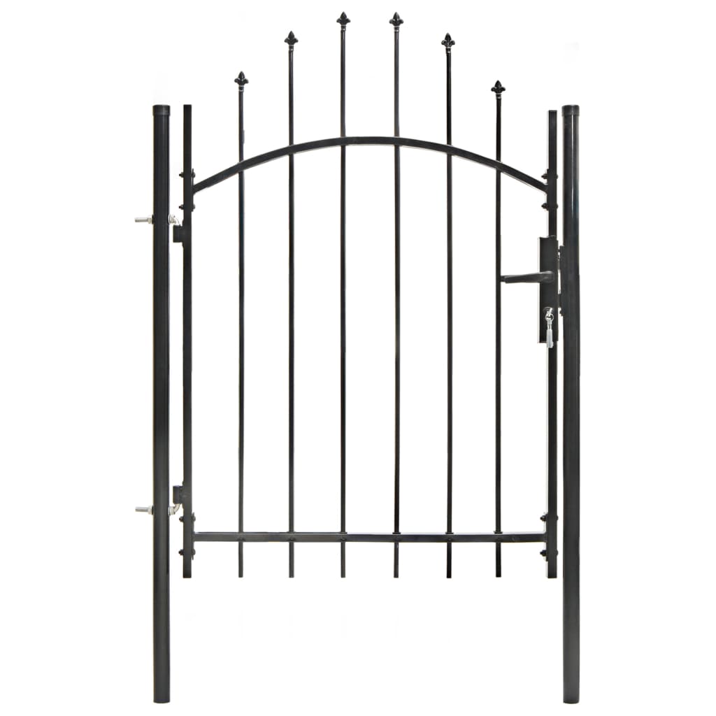 Maison Exclusive - Puerta de jardín de acero negro 1x1 5 m