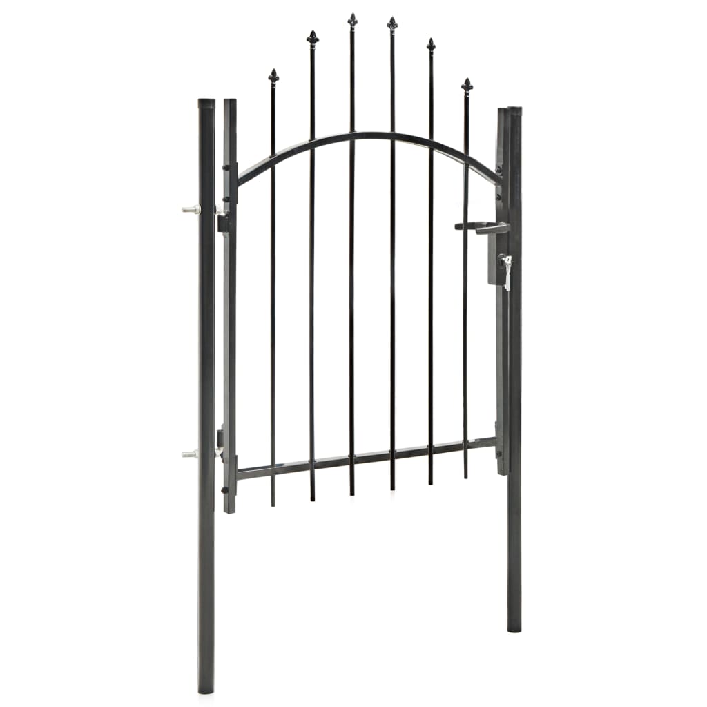 Maison Exclusive - Puerta de jardín de acero negro 1x1 5 m Limitado a 3 días