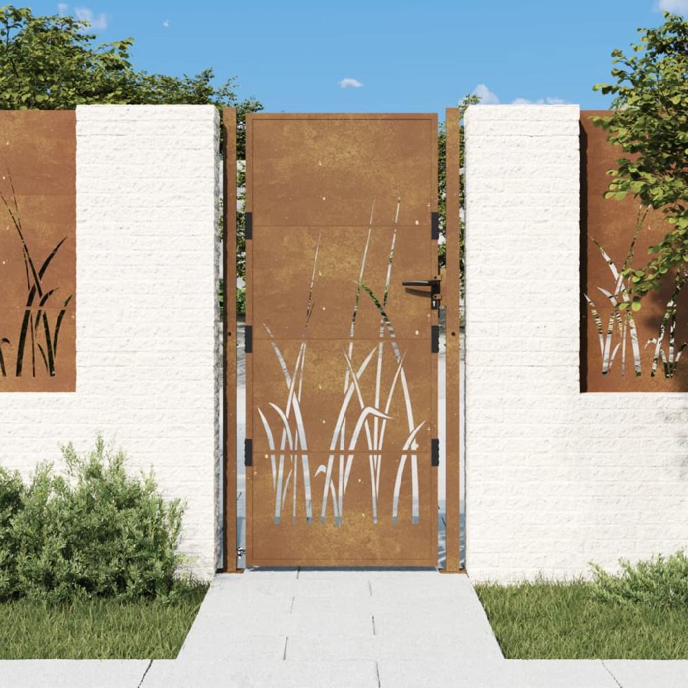 Maison Exclusive - Puerta de jardín acero corten diseño Maison Exclusive - erba 105x205 cm