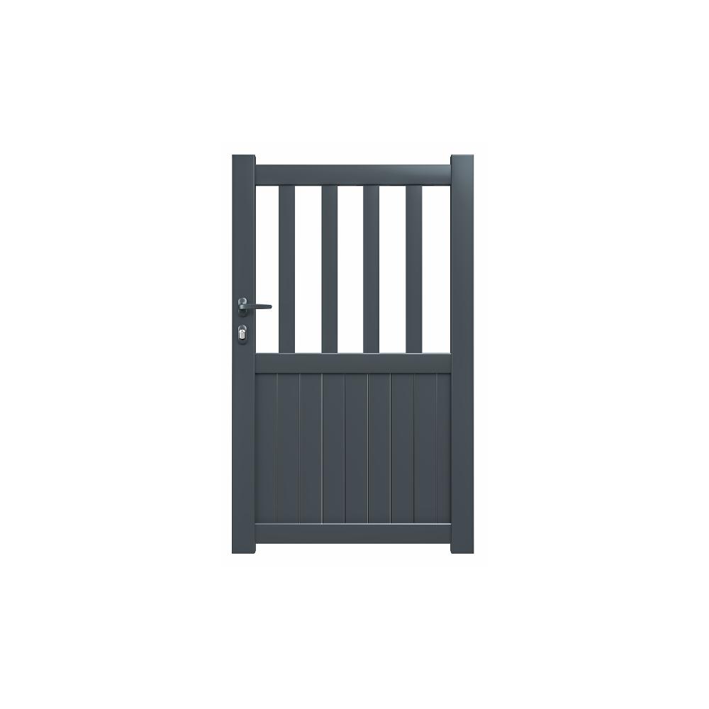Portón peatonal Ebro de aluminio gris 100 x 140 cm GARDENGATE Gran oferta