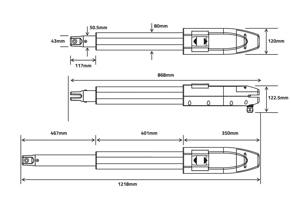 Pack portón eléctrico abatible EIGER 350B140 + motor TANKER B700 Oferta especial