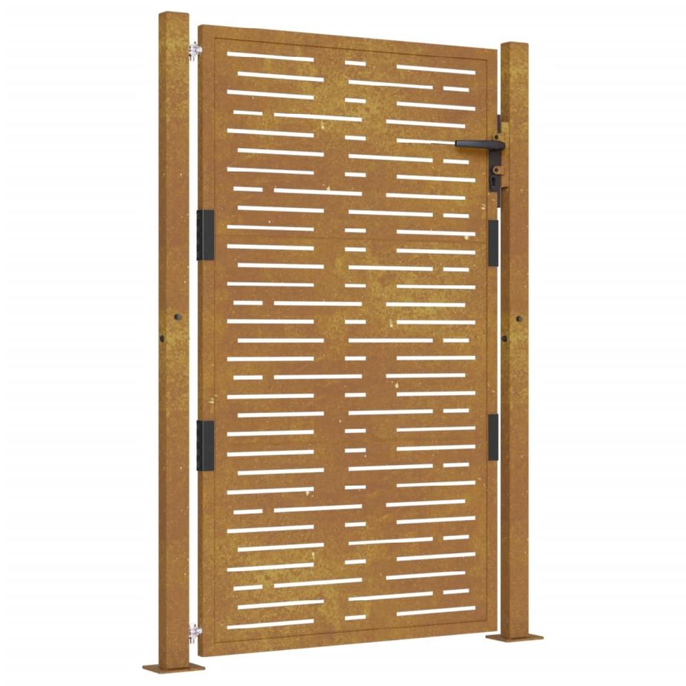 Maison Exclusive - Puerta de jardín acero corten diseño cuadrado 105x155 cm Envío gratis