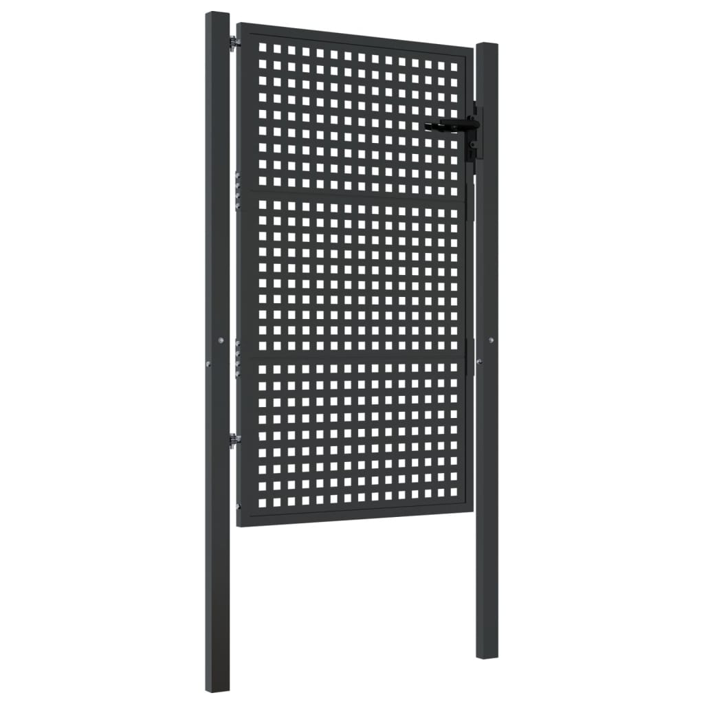 Maison Exclusive - Puerta de jardín acero gris antracita 105x200 cm Últimos 3 días