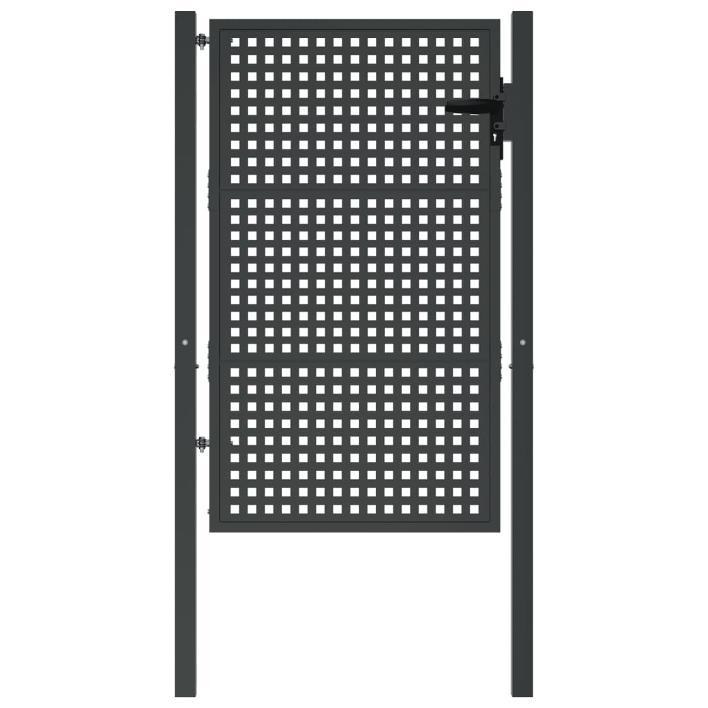 Maison Exclusive - Puerta de jardín acero gris antracita 105x200 cm Últimos 3 días