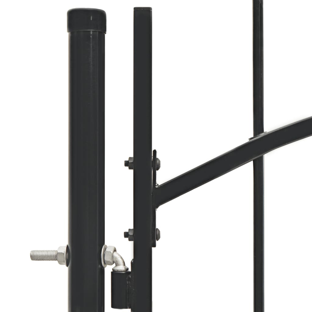 Puerta de jardín | Puerta para valla de acero negro 1x1 75 m CFW75983 Promoción trimestral