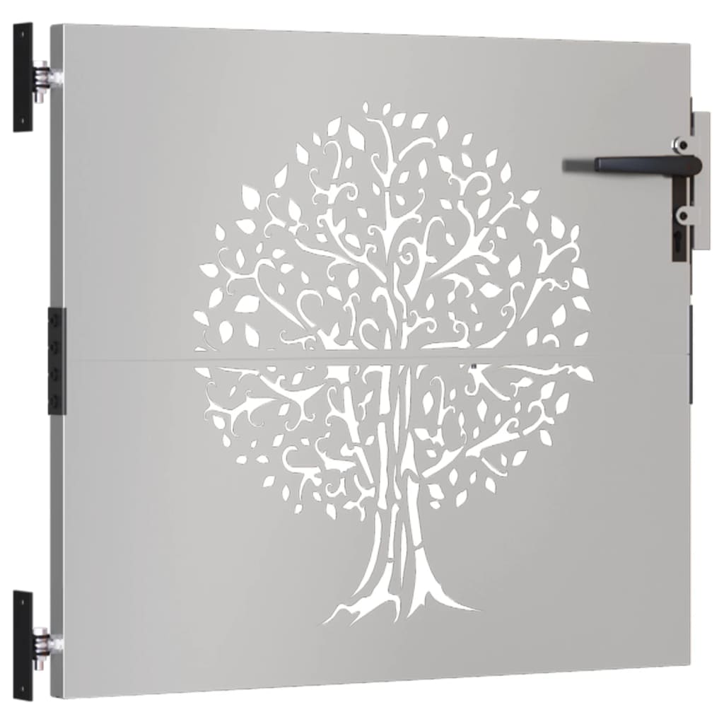 Puerta de jardín | Puerta de valla | Cancela de valla acero corten diseño árbol 85x100 cm CFW45639 Solo queda un día
