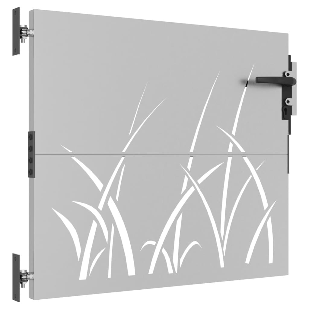 Puerta de jardín | Puerta para valla acero corten diseño hierba 85x100 cm CFW91565 Liquidación