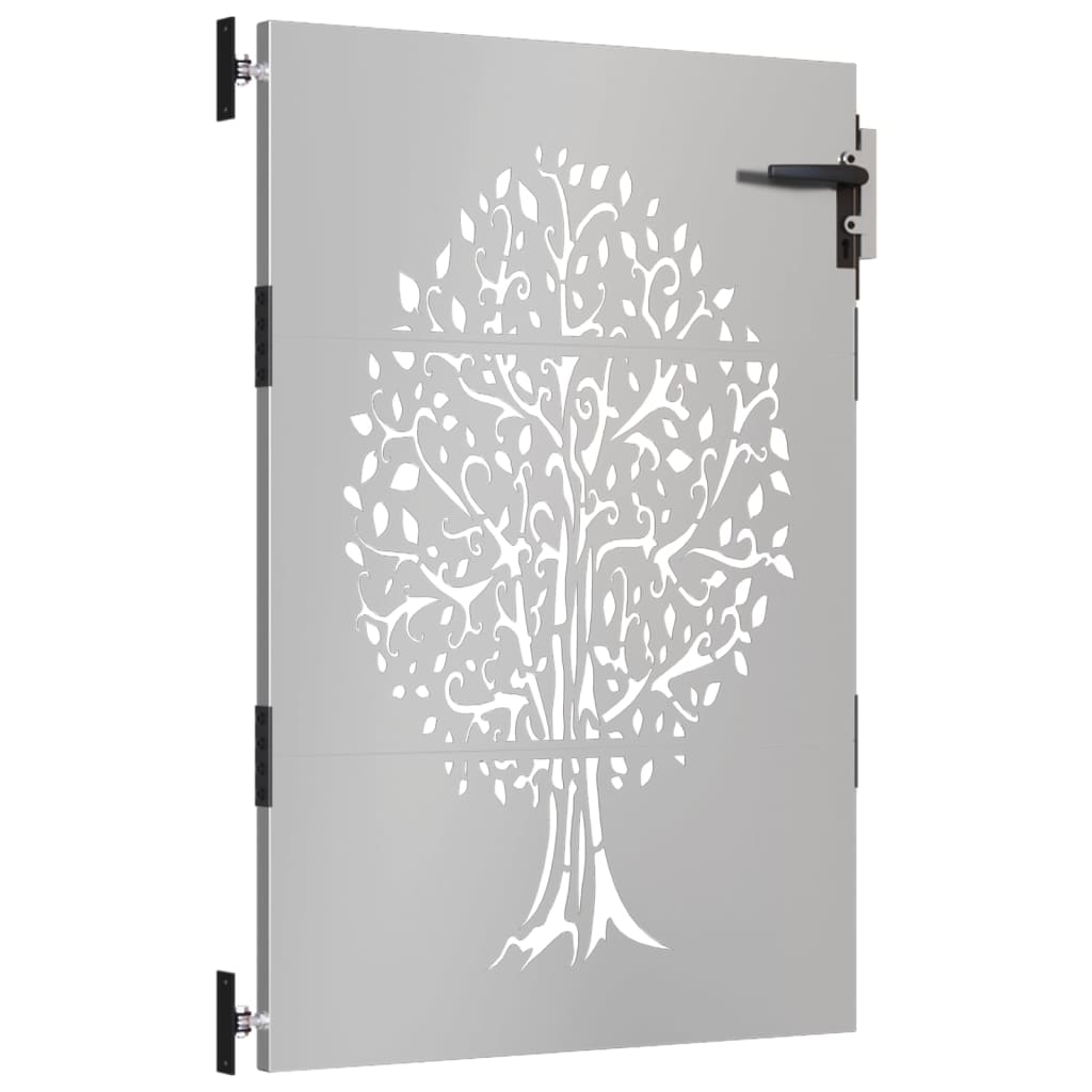 Puerta de jardín | Puerta para valla acero corten diseño árbol 85x125 cm CFW66869 Envío internacional gratuito