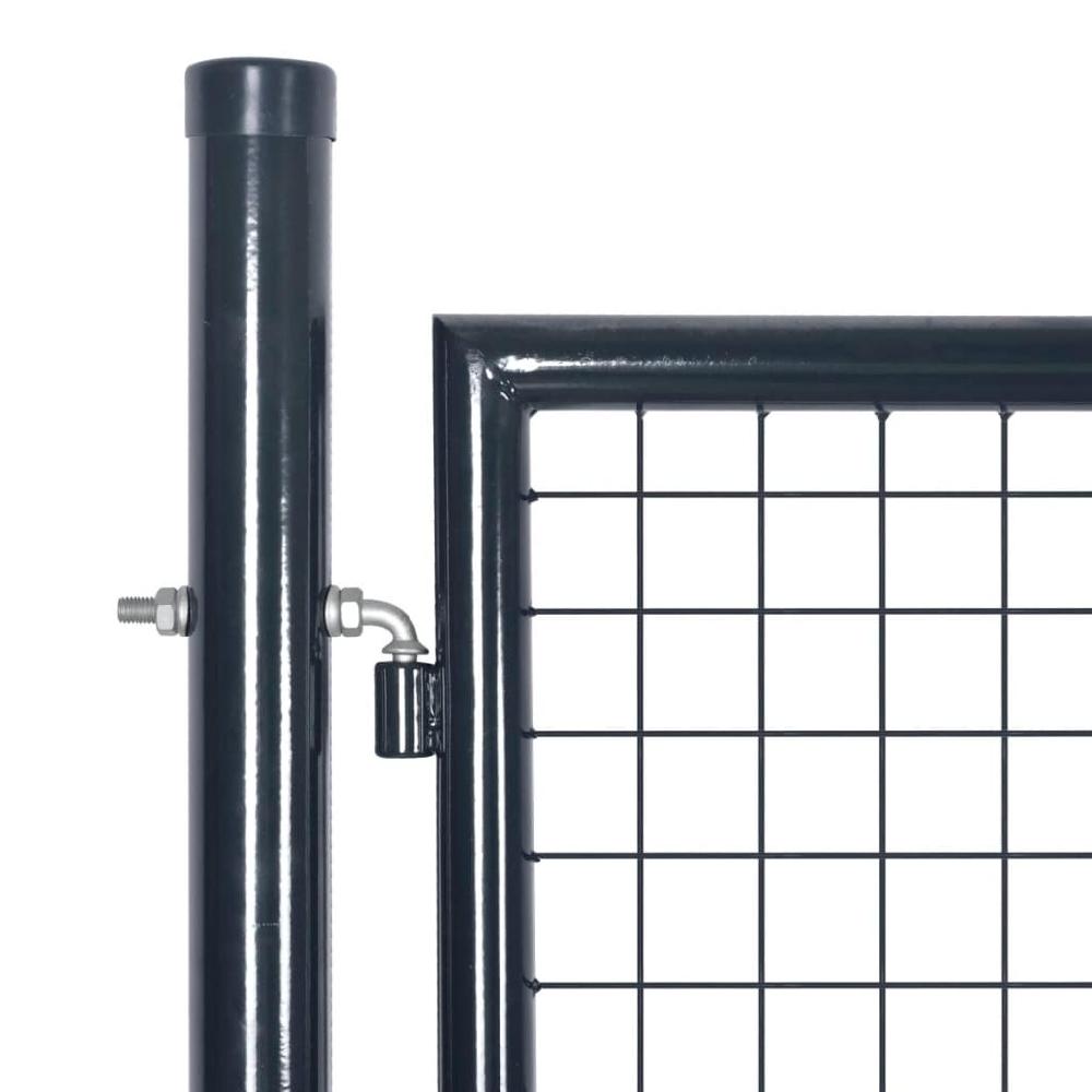 Maison Exclusive - Puerta de malla de jardín acero galvanizado gris 289x200 cm Ofertas especiales