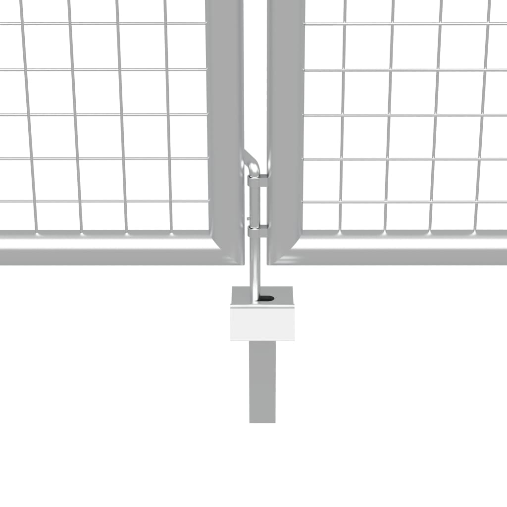 Maison Exclusive - Puerta de jardín de acero galvanizado plateado 415x200 cm Grandes ahorros