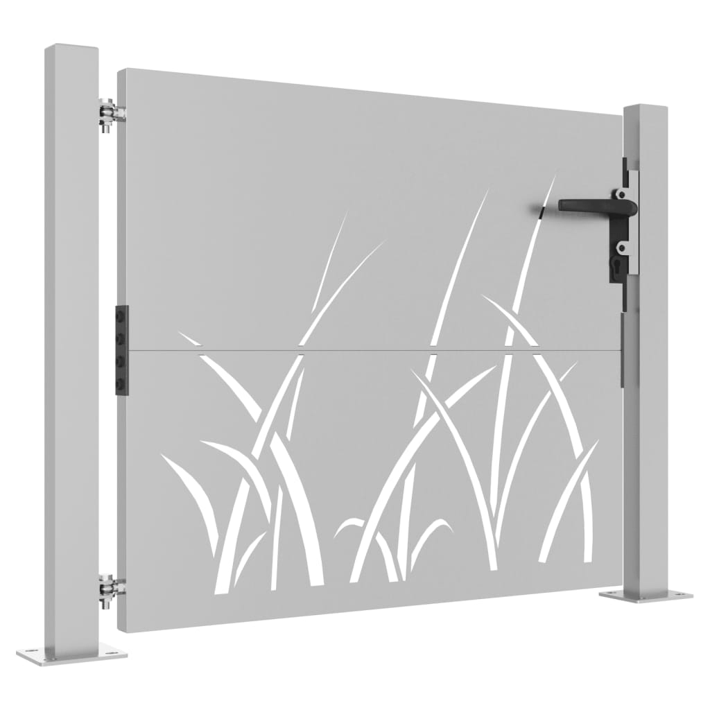 Puerta de jardín 105x105 cm acero corten diseño césped COMPRAR AHORA