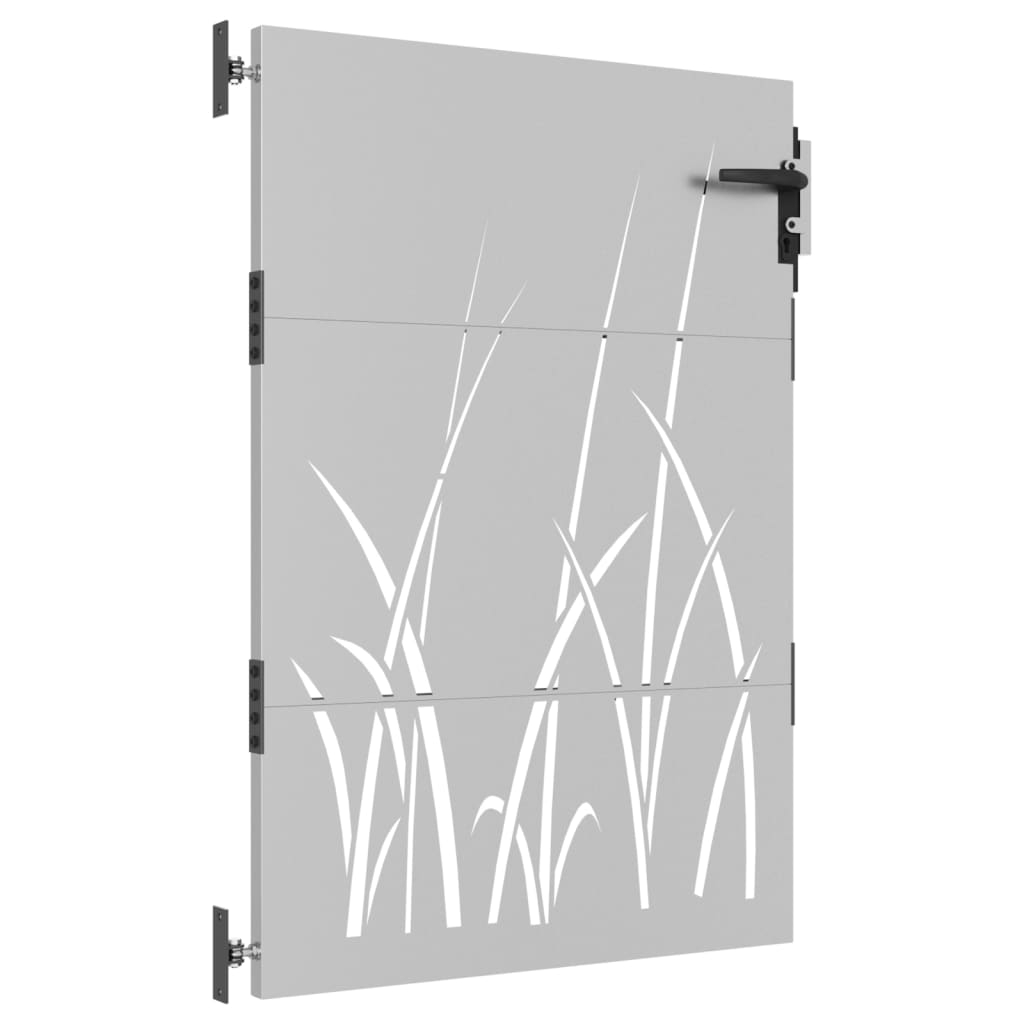 Puerta de jardín 85x125 cm acero corten diseño césped ÚLTIMAS EDICIONES