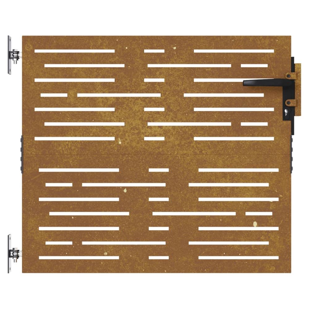 Puerta de jardín 85x75 cm diseño cuadrado de acero corten Promoción por tiempo limitado