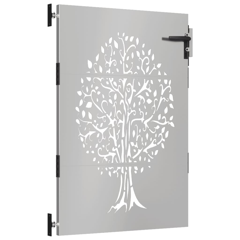 Puerta de jardín 85x150 cm acero corten diseño árbol Promoción trimestral