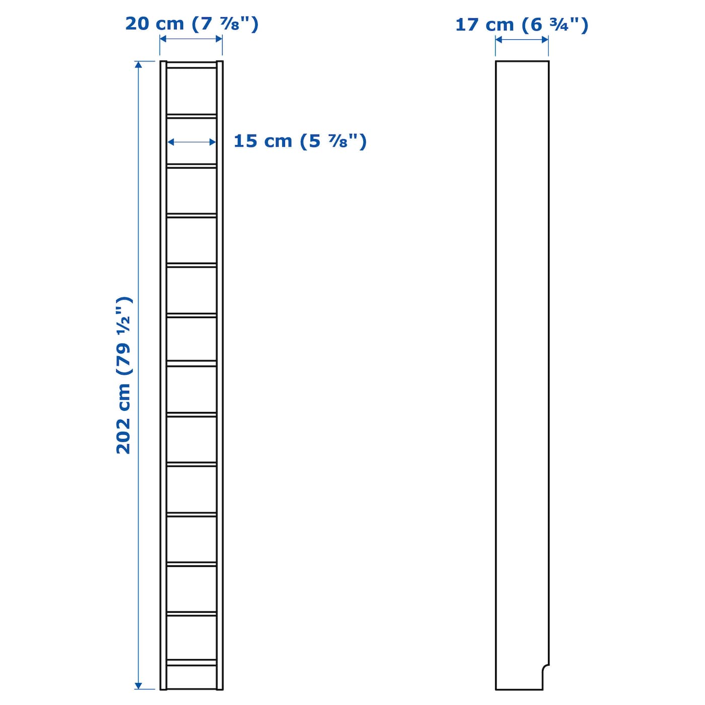 IKEA GNEDBY Estantería blanco 202 cm Último día