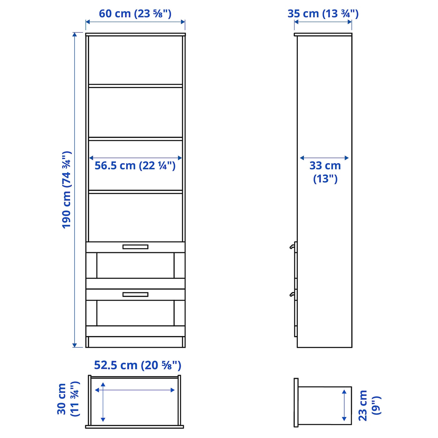 IKEA BRIMNES Librería blanco 60x190 cm Promoción por tiempo limitado