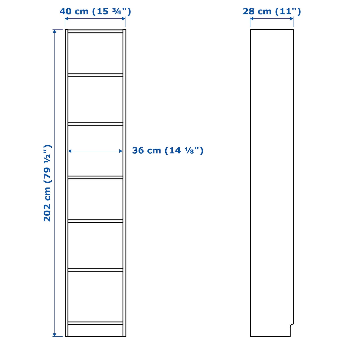 IKEA BILLY Librería blanco 40x28x202 cm Promoción trimestral