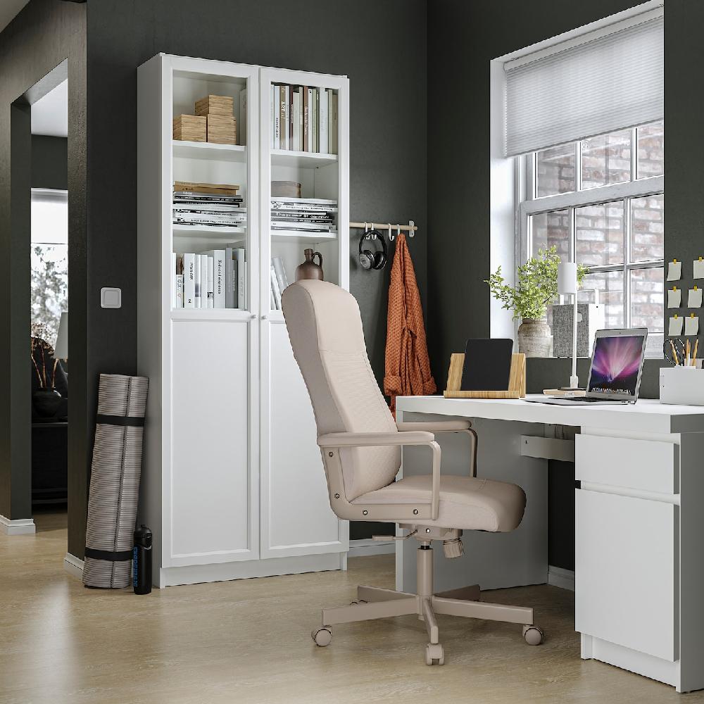 IKEA BILLY / OXBERG Librería con puerta de vidrio blanco 80x30x202 cm Superdescuento